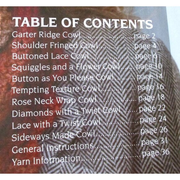 Knit Cowls Knitting Book by Leisure Arts 10 Knit Patterns Knitter Knit Supply - Picture 3 of 3